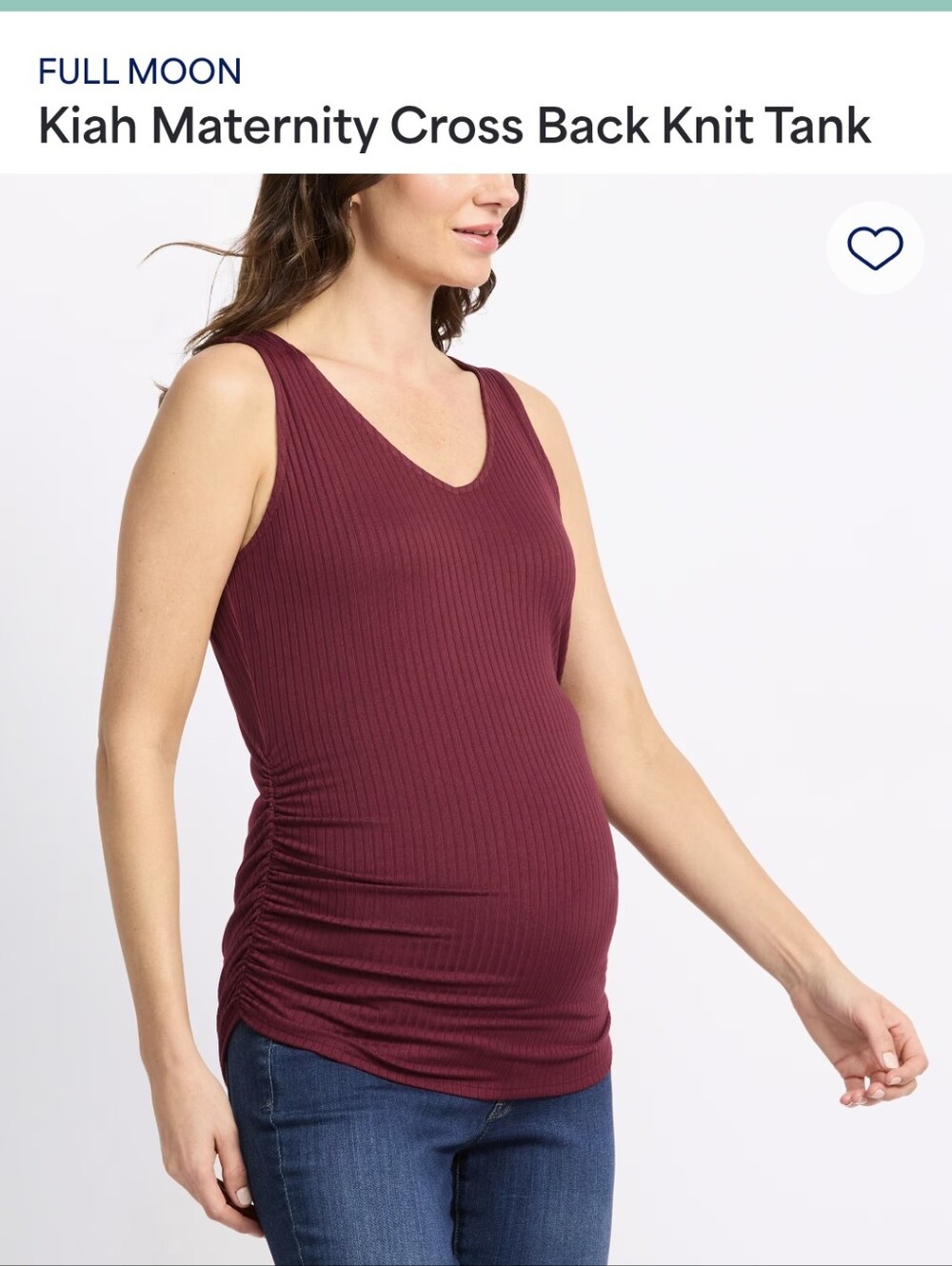 Maternity Stretch Burgundy Tank